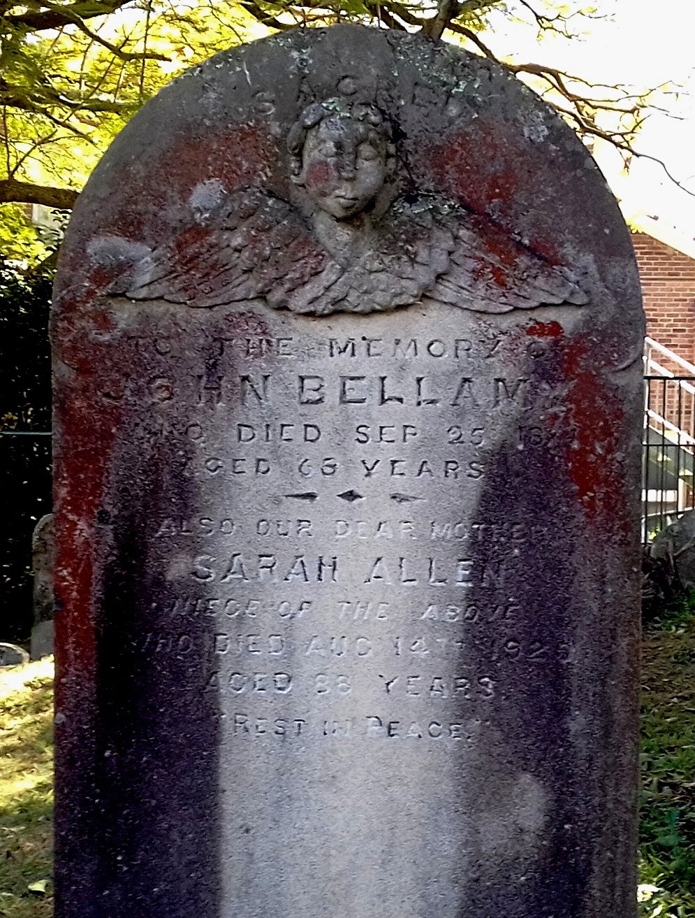Headstone of John Bellamy (1803-1873)