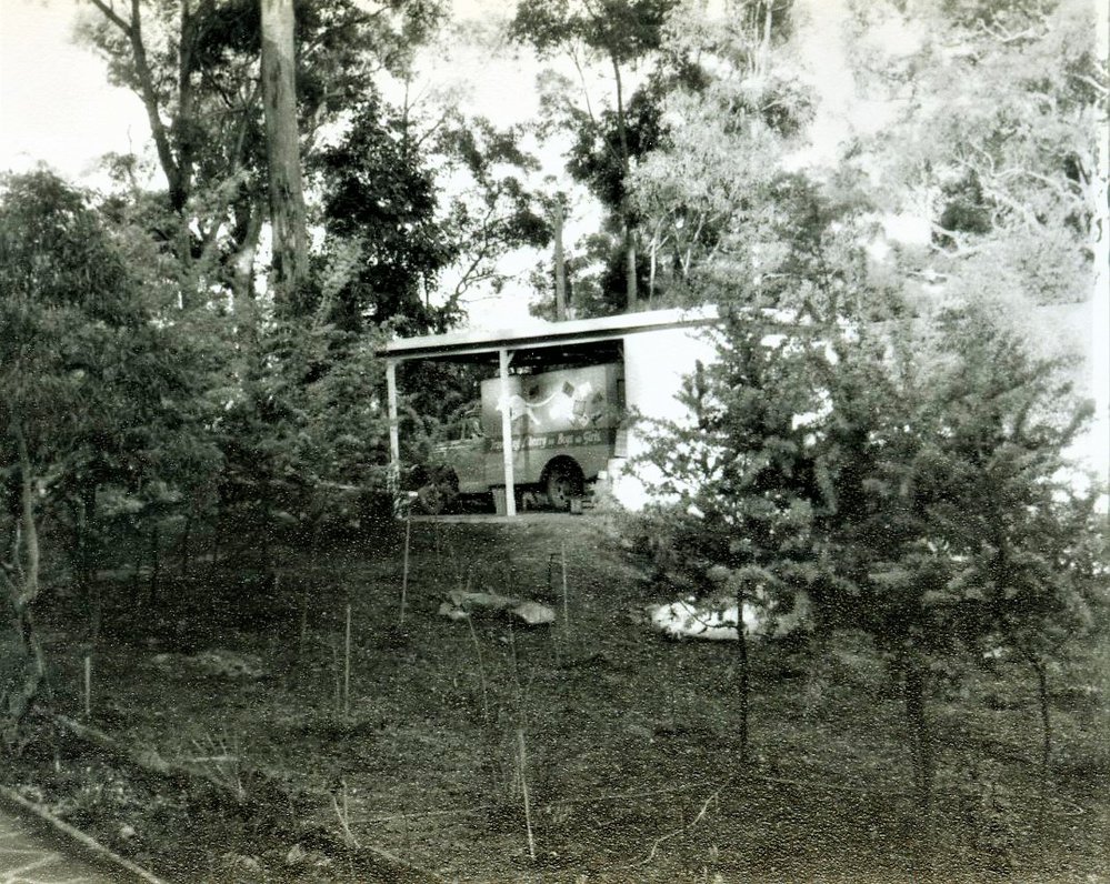 Shed used to house the van and books for the travelling library