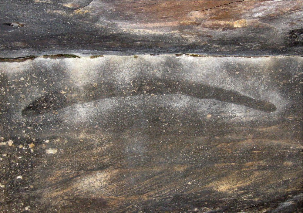 Aboriginal rock engraving - Boomerang