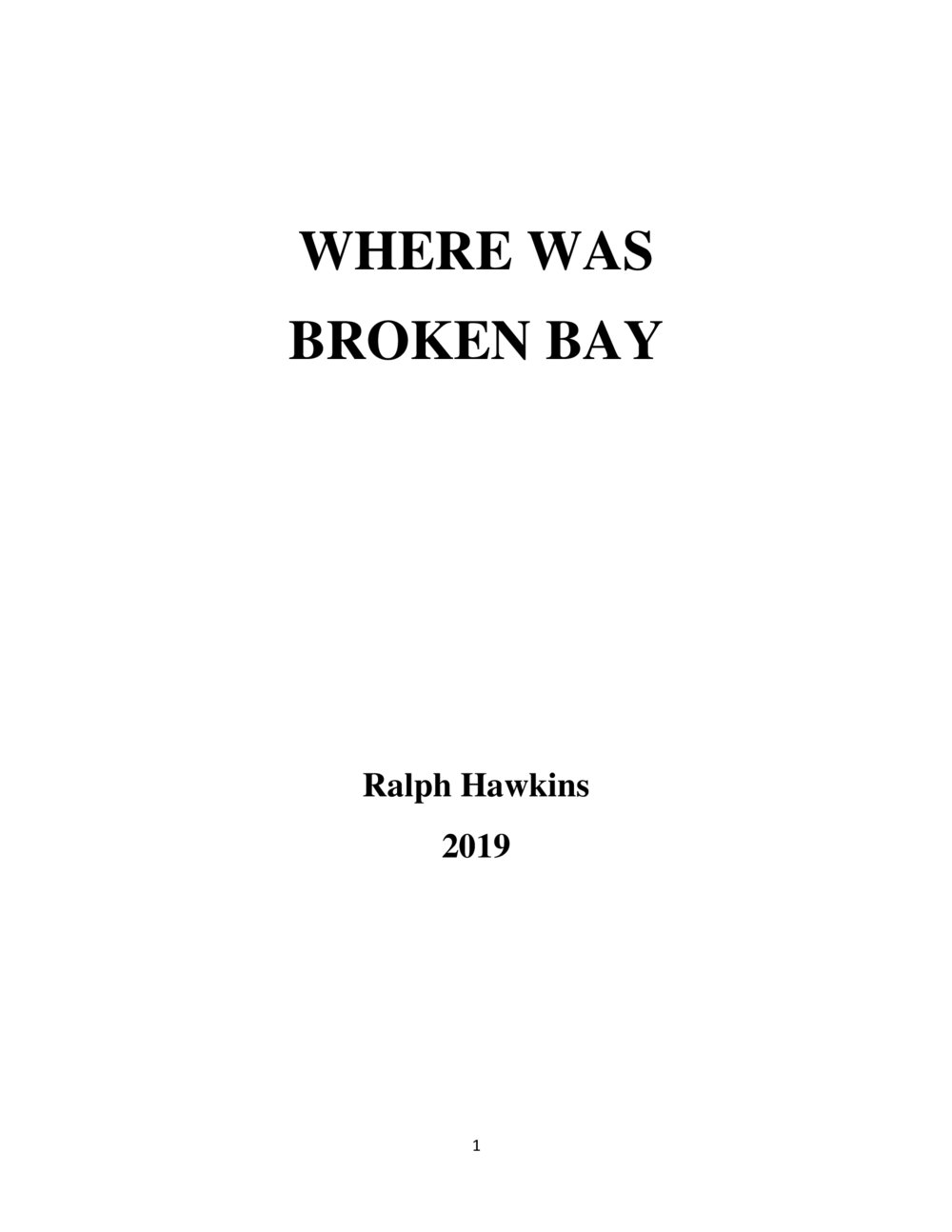 A History of Broken Bay