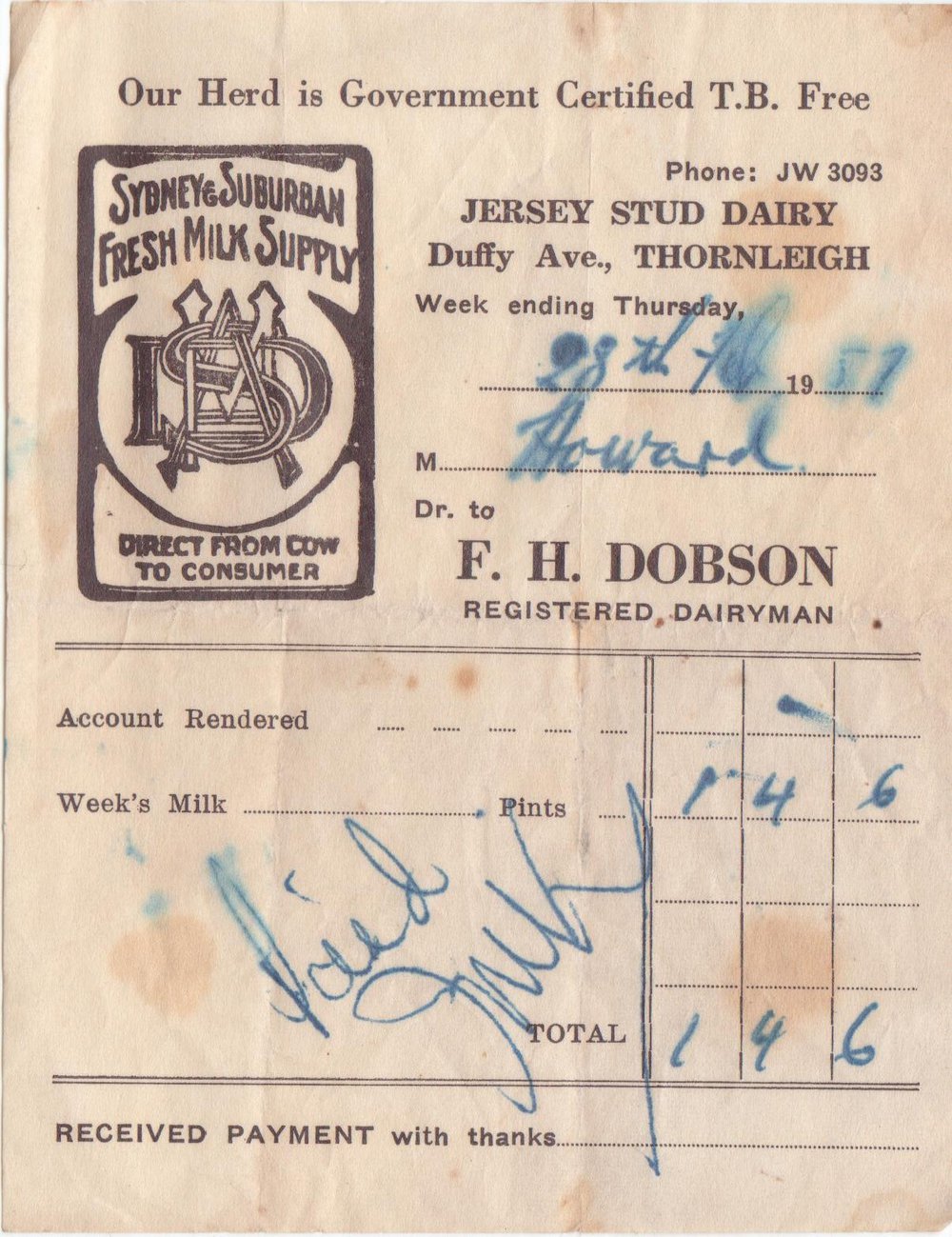 Jersey Stud Dairy, Thornleigh