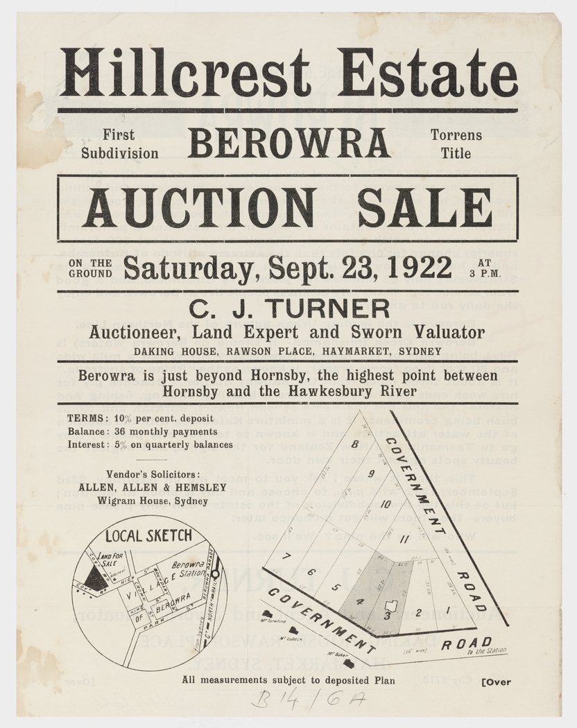 Hillcrest Estate - Berowra 