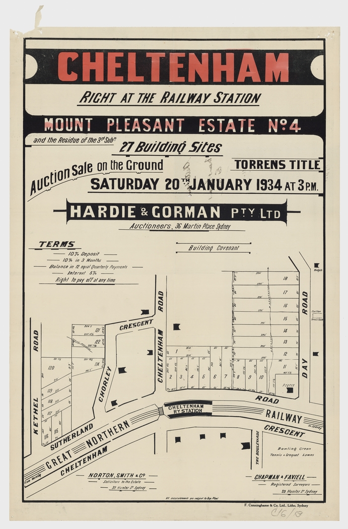Mount Pleasant Estate - Cheltenham ((Fourth Subdivision)