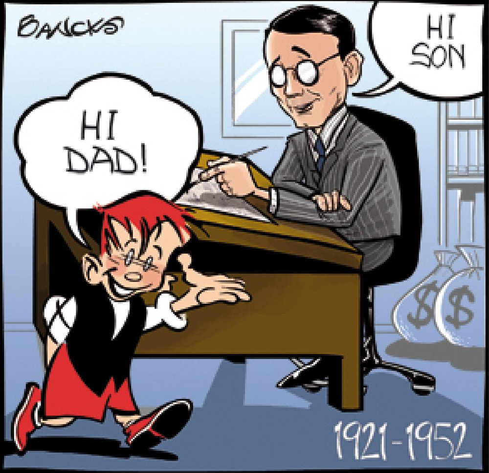 Jimmy Bancks Ginger Meggs cartoon.