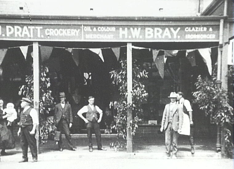 H.J. Pratt crockery and H.W. Bray glazier and ironmonger, Hornsby during Gala Week October 10-21 1921