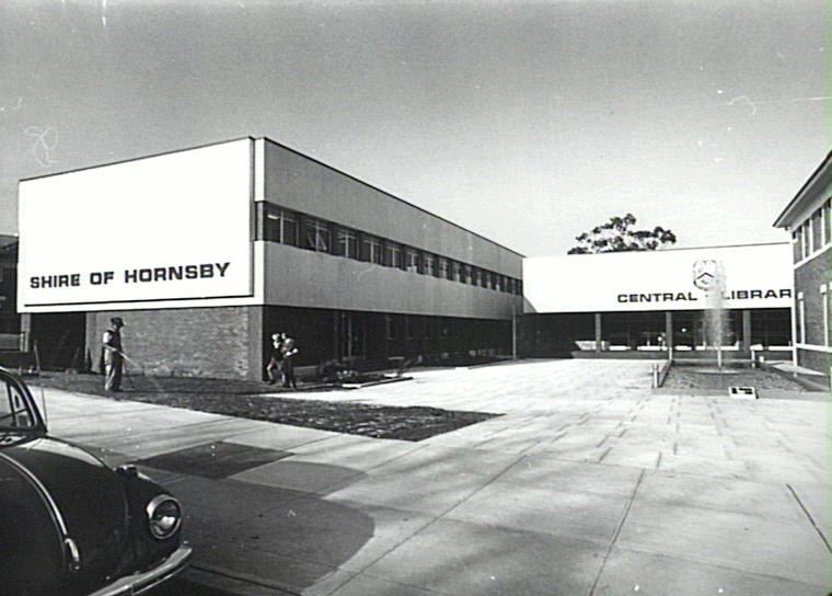 Hornsby Shire Council Central Library and administration building c.1972