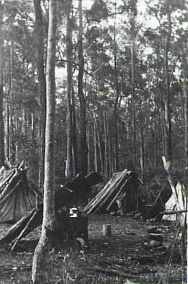 Woodsplitter's camp near corner of Carlingford Road and Kent Street, Epping