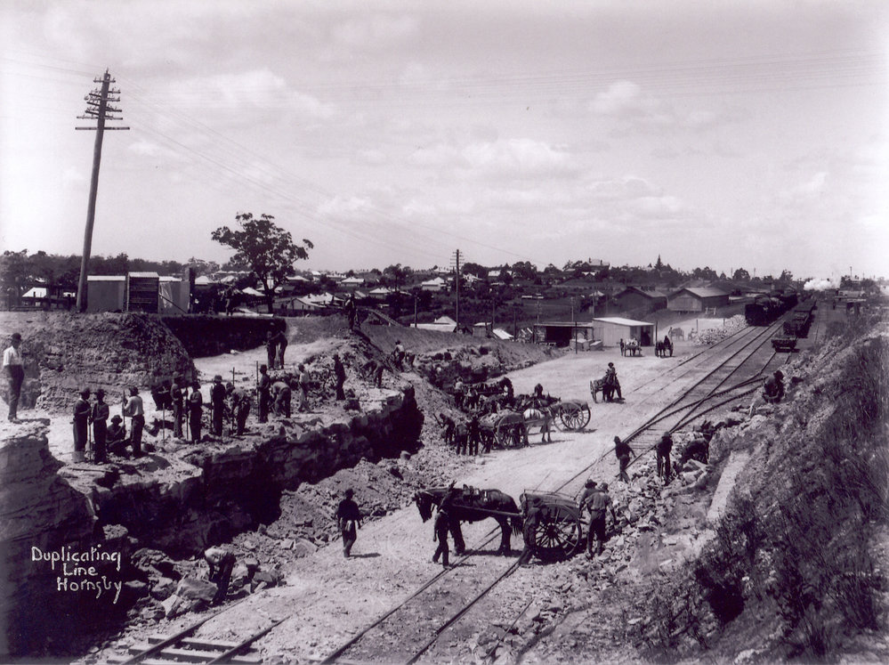 Duplicating the railway line at Hornsby