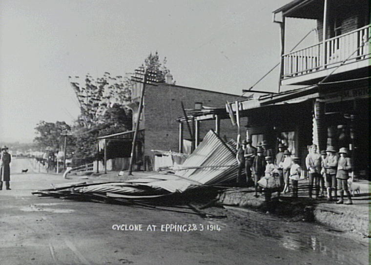 Cyclone damage at Epping, March 28th 1914