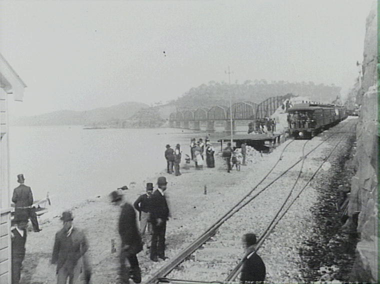 Opening day of the first Hawkesbury River Railway Bridge