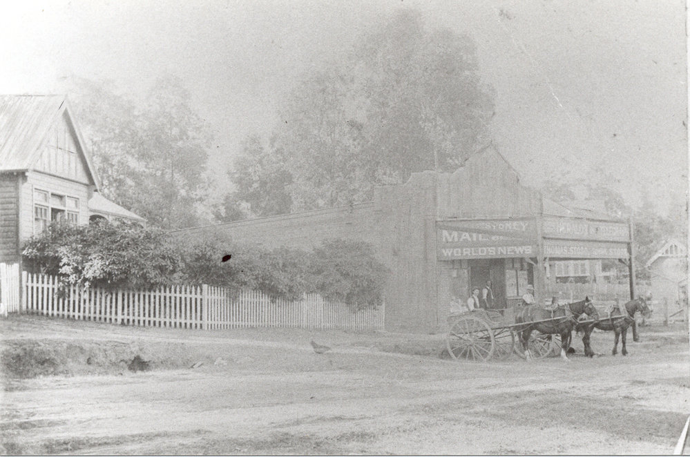 Thomas Stobo's store and residence, Railway Crescent, Beecroft, c.1905