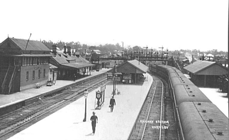 Hornsby Railway Station looking north and showing the signal box