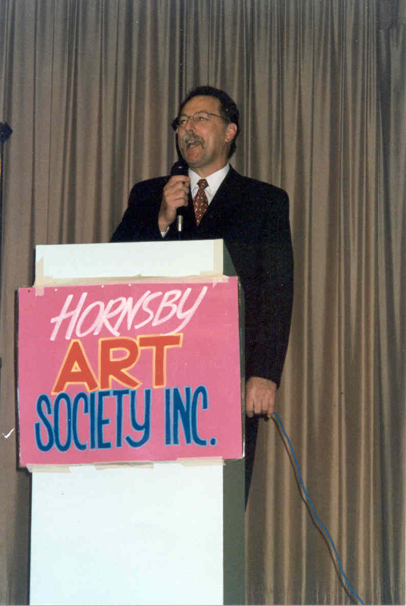 Hornsby Art Society awards opening, Robert Ball, General Manager making the opening address