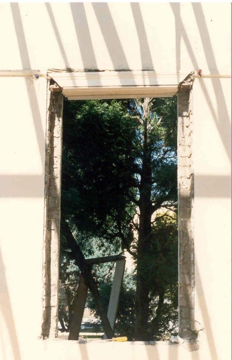 Window of Thornleigh School of Arts during demolition, c.1980