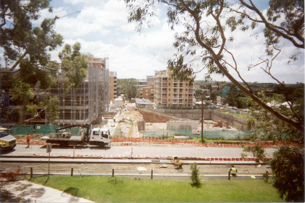 Building of new apartments, Waitara c.2000