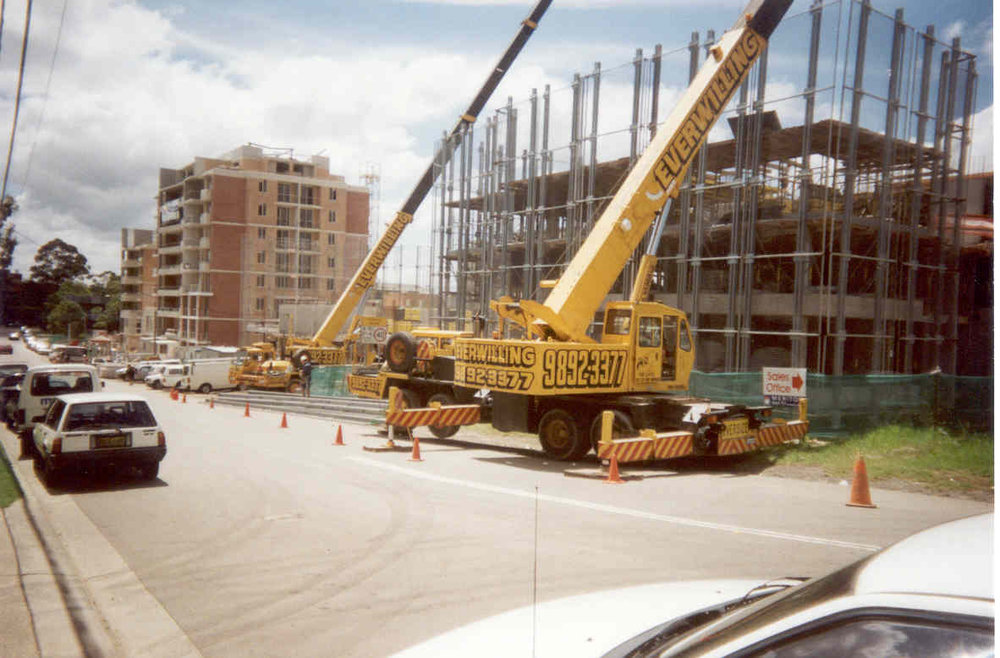 Building of new apartments, Waitara c.2000