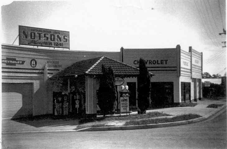Notsons Garage, Epping, c.1951