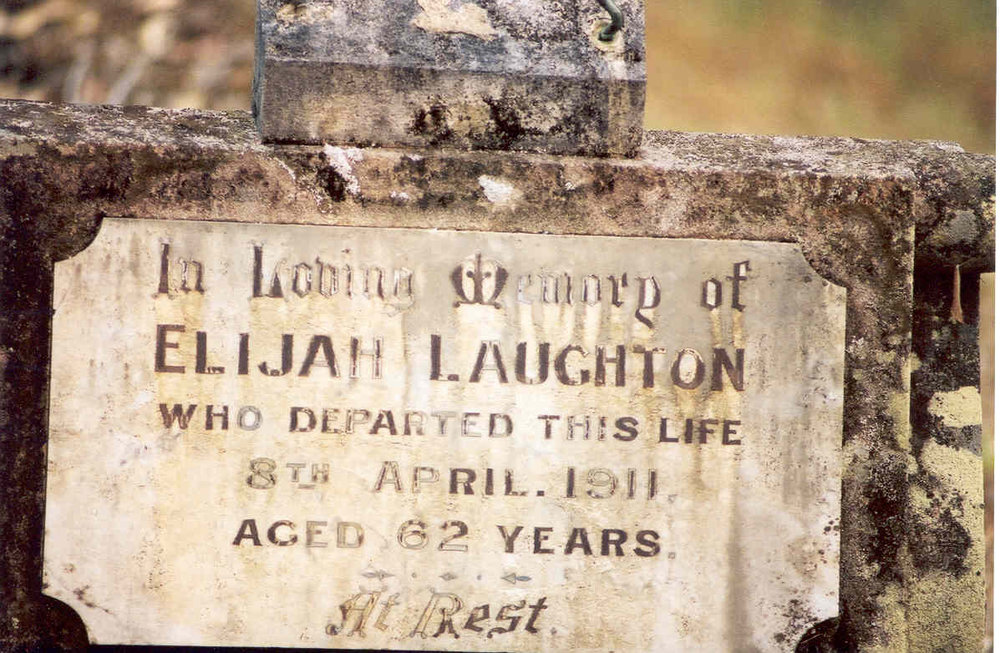 Headstone of Elijah Laughton, Wisemans Ferry Cemetery