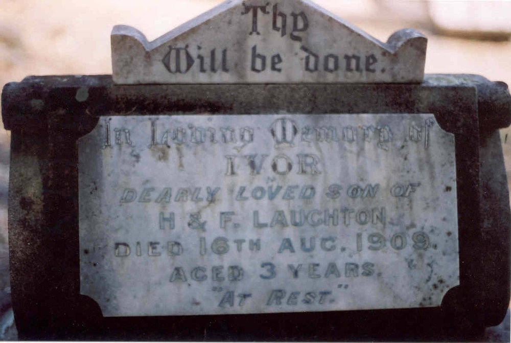 Gravestone of Ivor Laughton, Wisemans Ferry Cemetery
