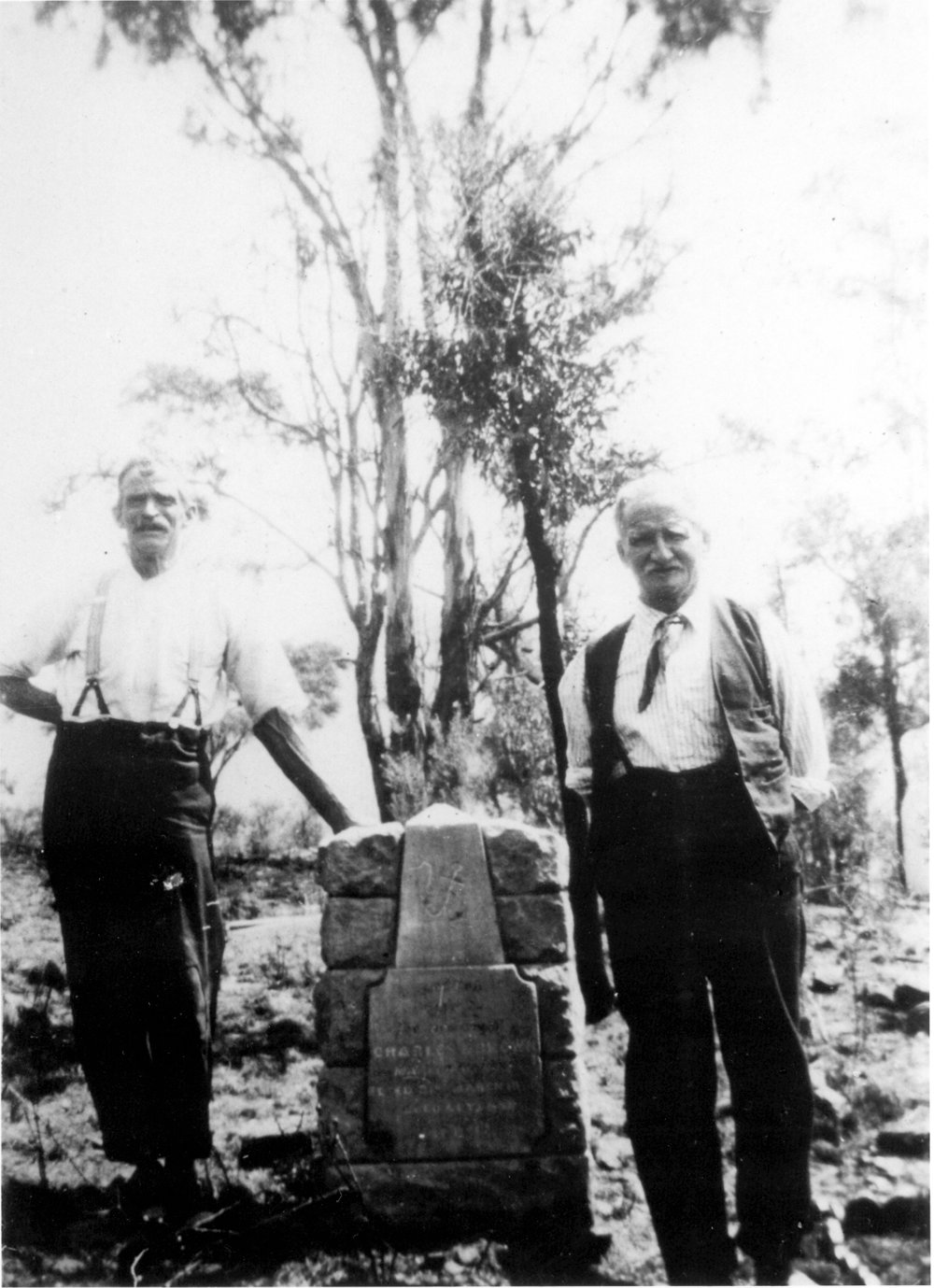 Grave of Captain Charles Brown at Bar Island cemetery, c. 1930