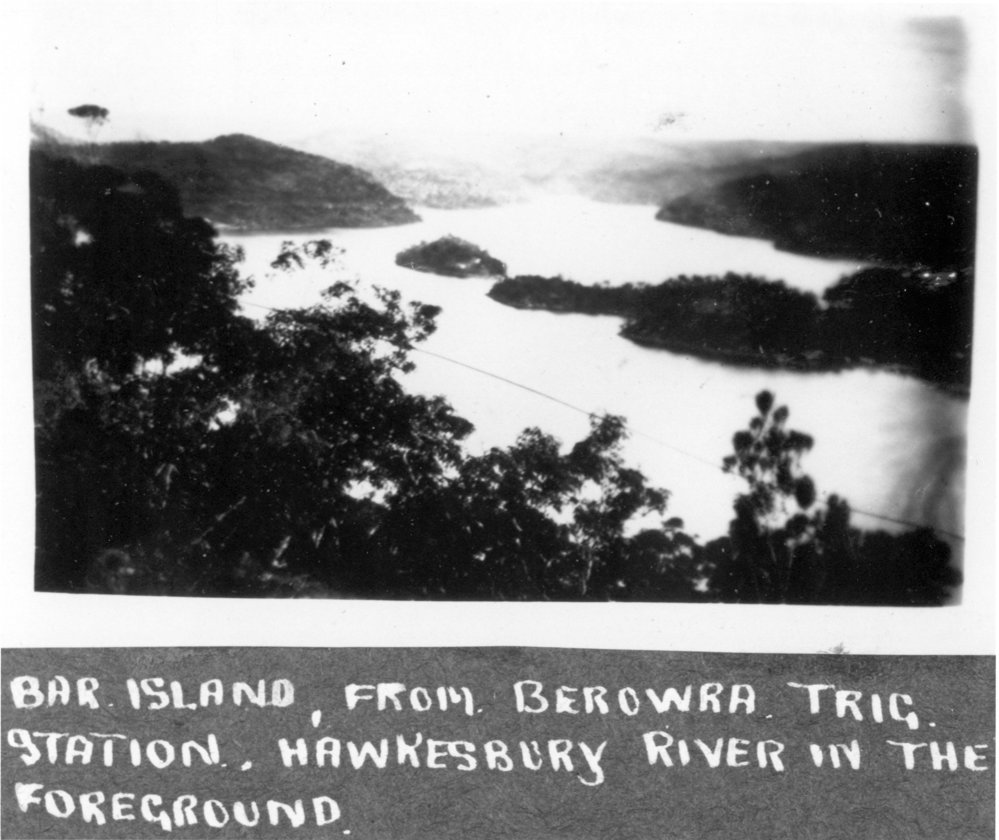 Bar Island from Berowra Trig Station, c. 1930