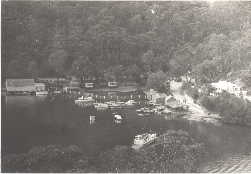 Berowra Waters, showing ferry and boatshed