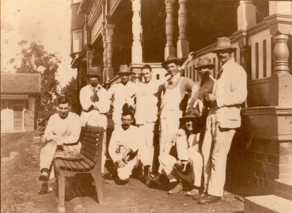 Painters outside of St Kilda Hospital, Hornsby (Pakenham), c. 1925