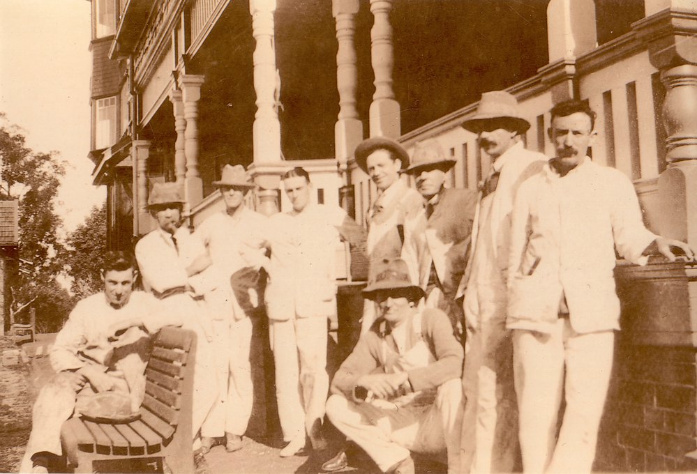 Painters outside of St Kilda Hospital, Hornsby (Pakenham), c. 1925