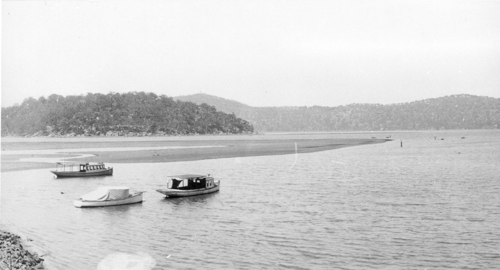 Hawkesbury River panorama and approach to Hawkesbury Railway Station