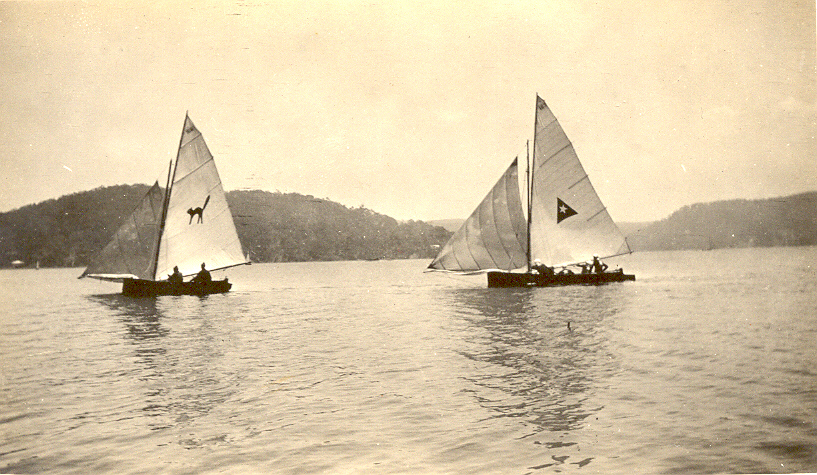 Sailing boats at Pittwater, 1920s