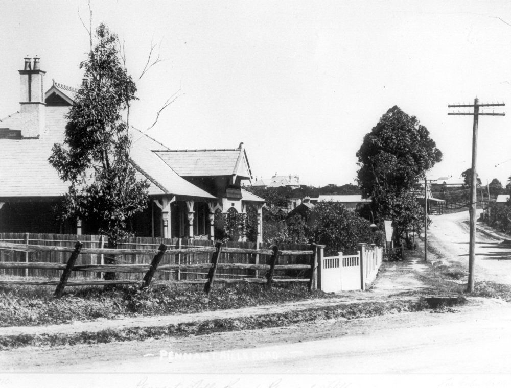 Pennant Hills Road, Pennant Hills, looking south from near intersection of Albion Street, c.1910