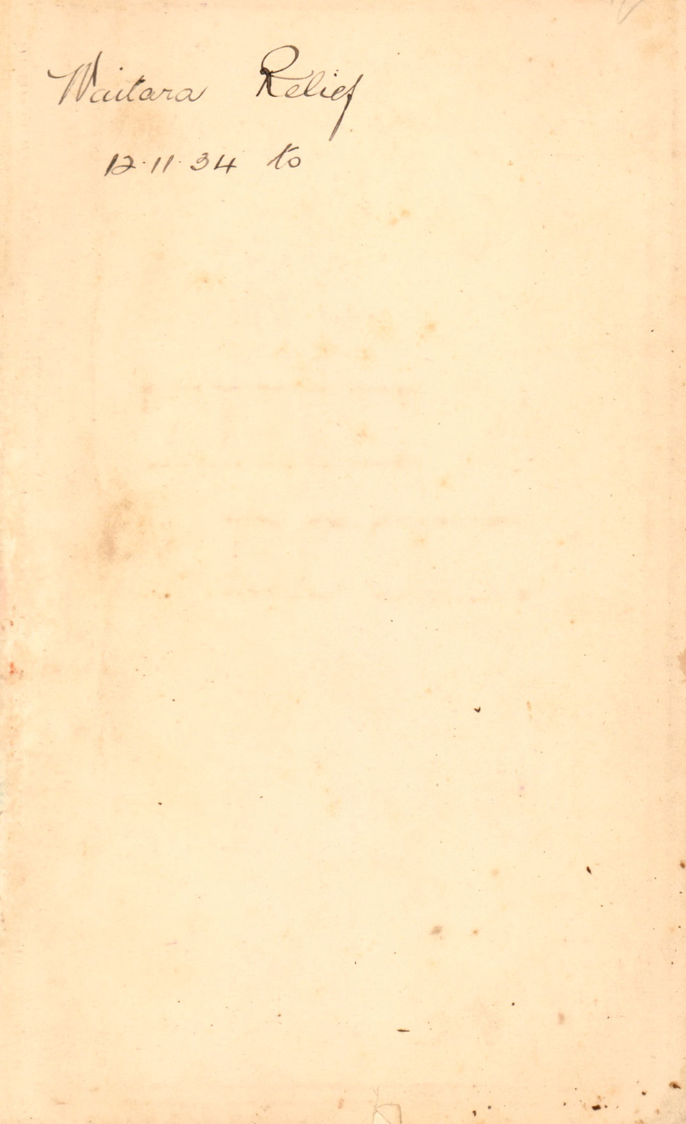 Community Services Waitara Relief Work Book 1934-1936