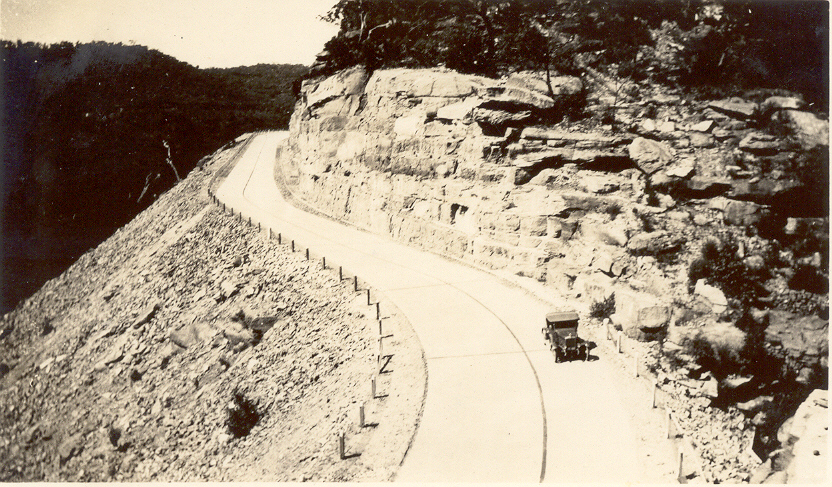 Pacific Highway between Hornsby and Brooklyn shortly after completion 