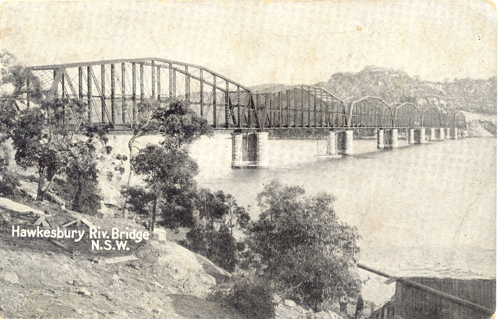 First Hawkesbury River Railway Bridge [postcard]