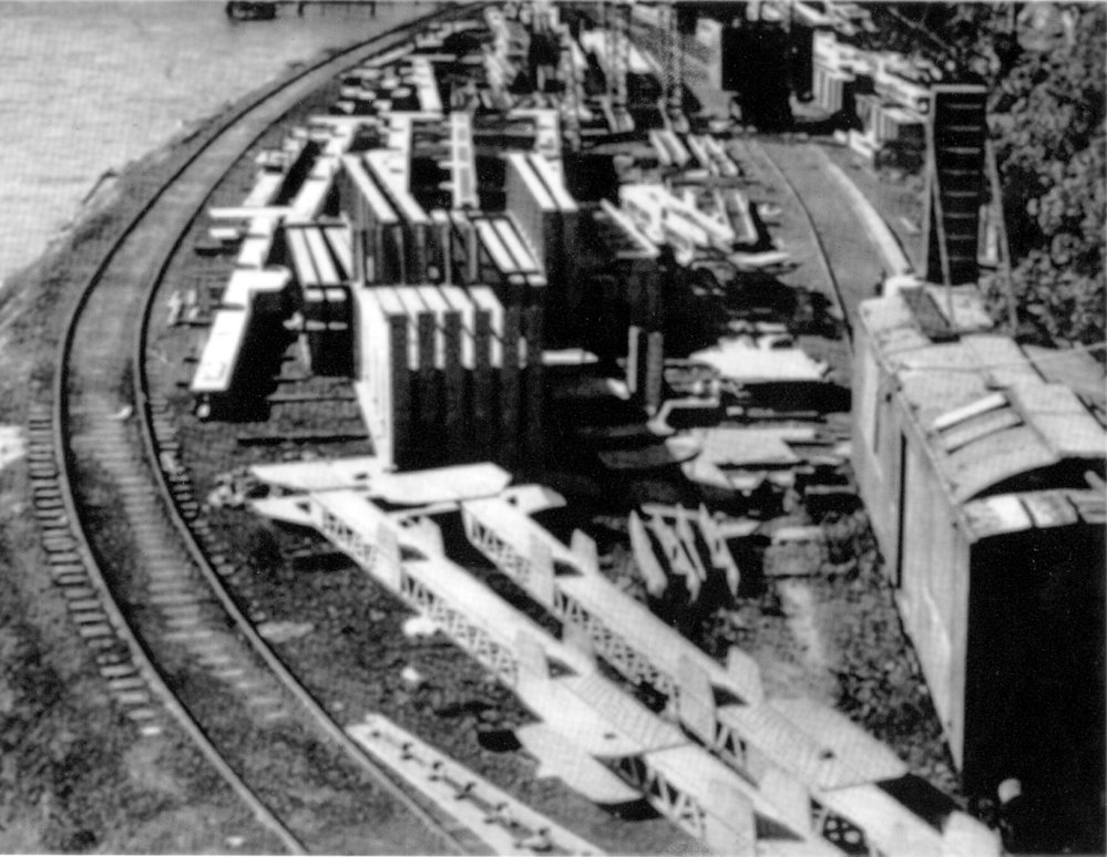 Second Hawkesbury River Railway Bridge construction site