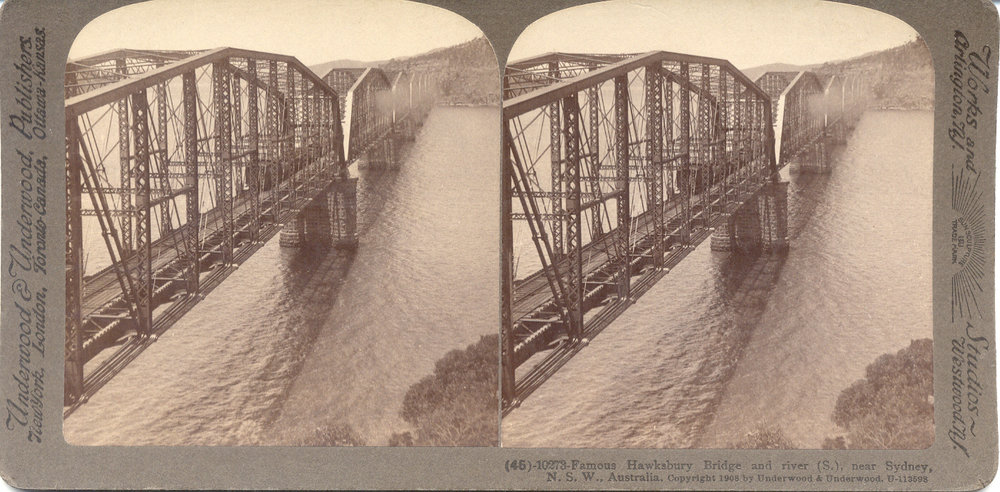 Stereoscopic view of Hawkesbury River Railway Bridge