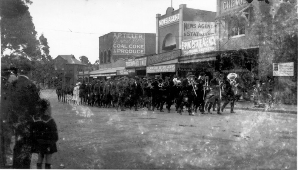 Parade in Langston Place, Epping