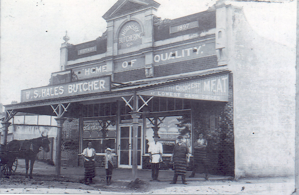 Hales' Butchery, Peats Ferry Road, Hornsby c.1920