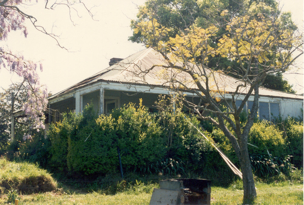Farmhouse and sheds in Cherrybrook, prior to demolition, c. 1990