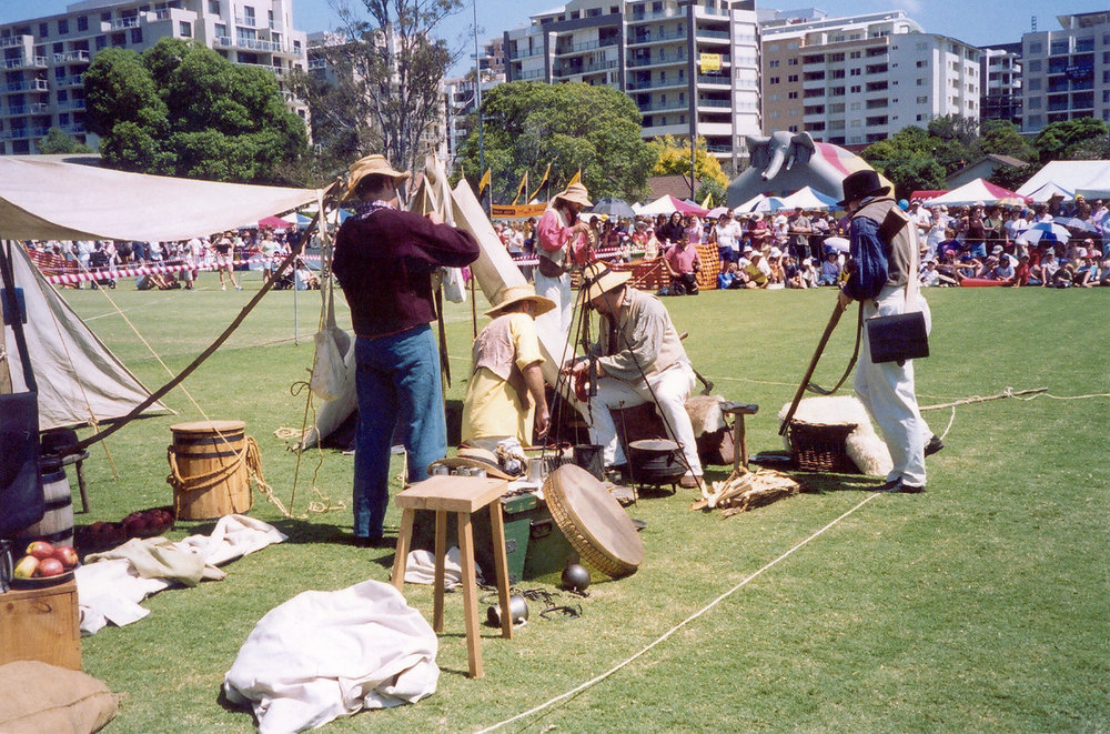 Centenary re-enactment at Waitara Park