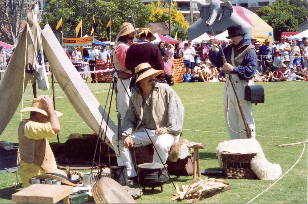 Centenary re-enactment at Waitara Park
