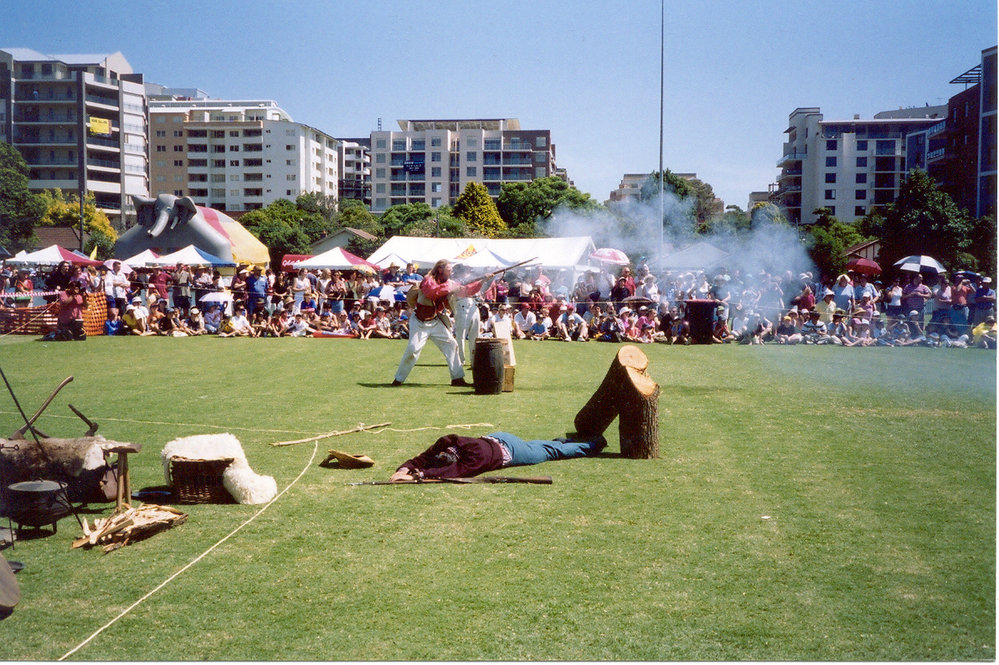 Centenary re-enactment at Waitara Park