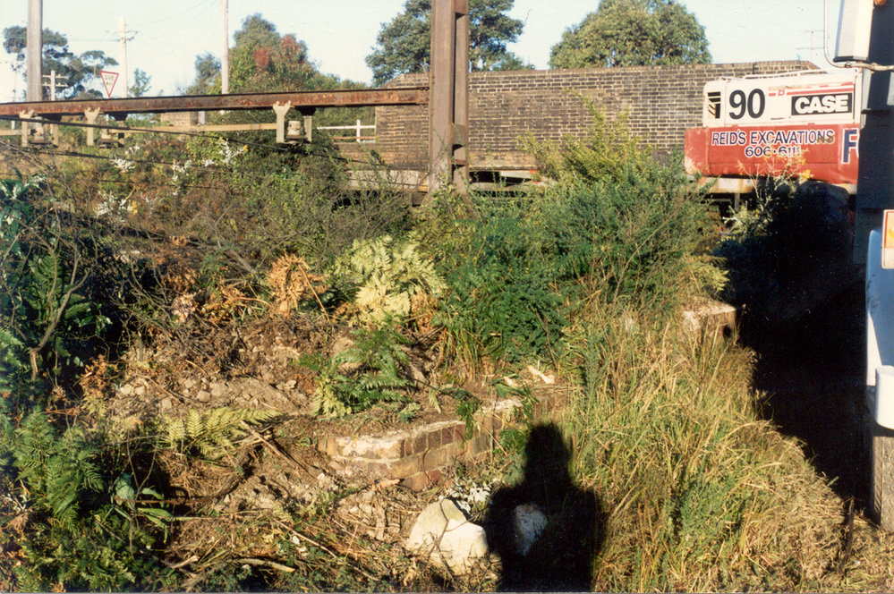 Footings of the first Clark Road bridge, demolished c. 1990