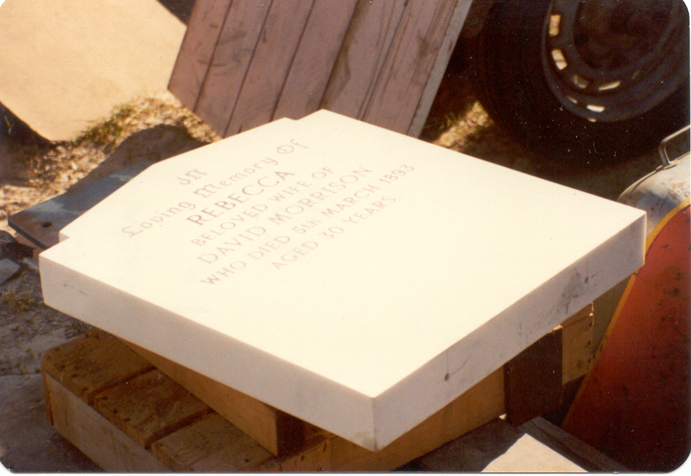 Gravestone of Rebecca Morrison, Cherrybrook Uniting Church