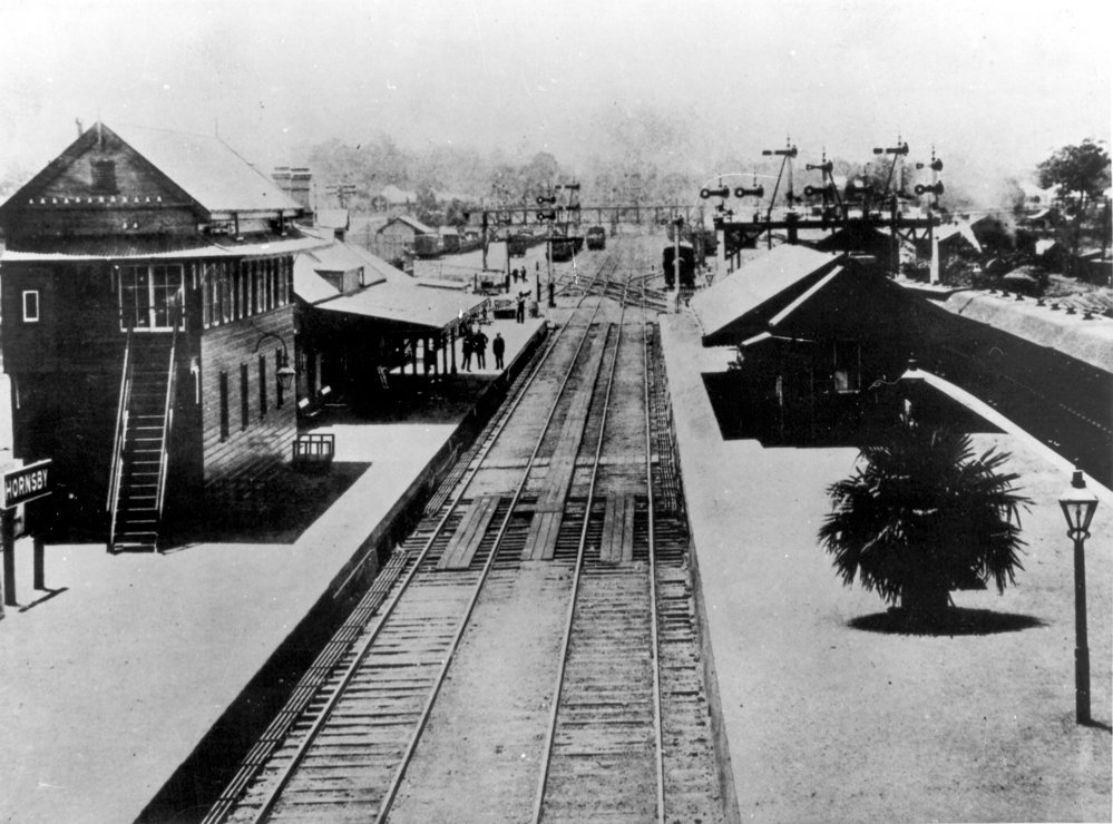 Hornsby Railway Station, looking towards goods yard, c. 1920
