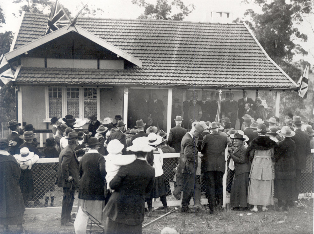 Handing-over ceremony for cottage in Dorset Street, Epping