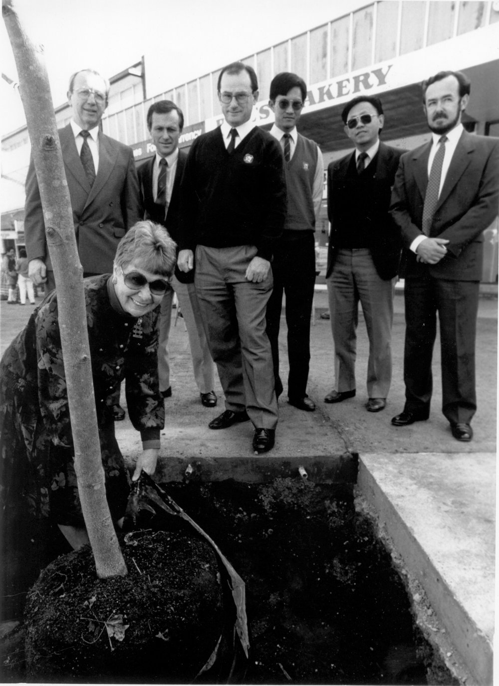 Tree planting ceremony, Hornsby Mall