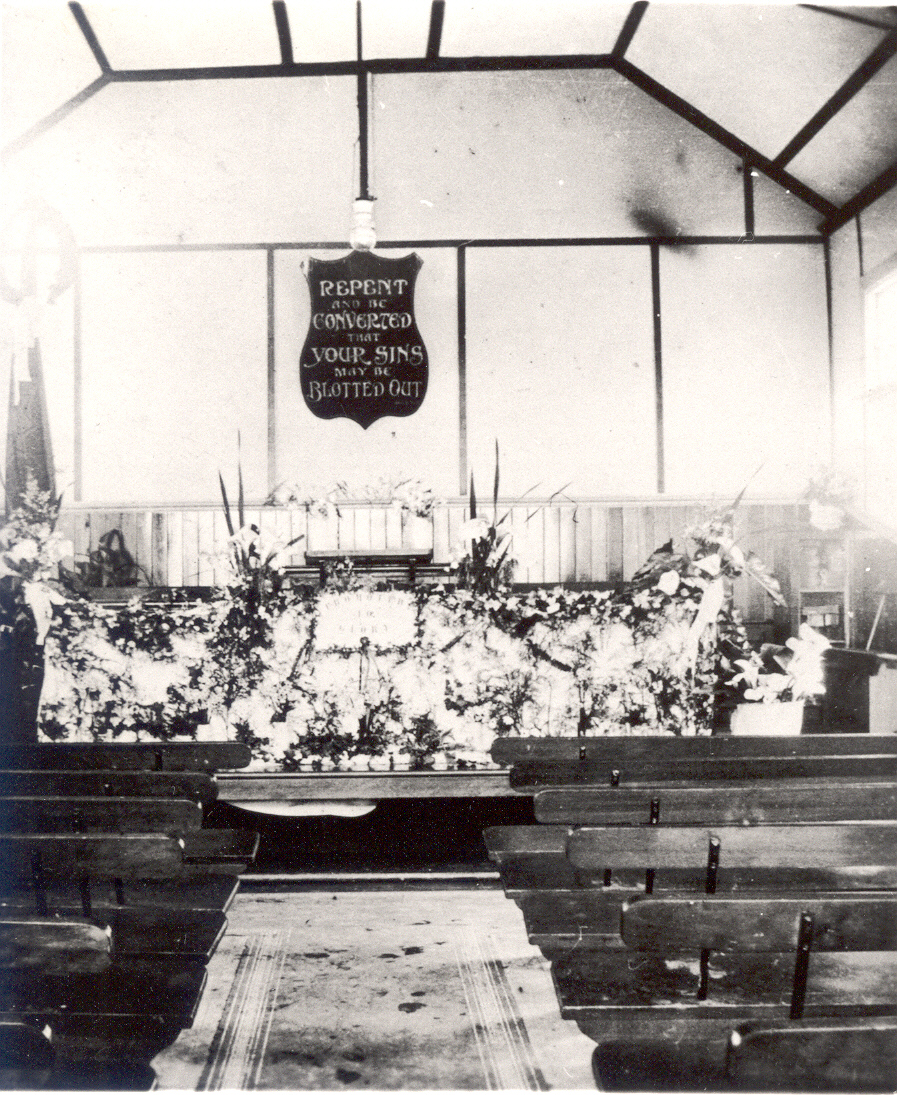 The interior of the Salvation Army Hall, Hornsby