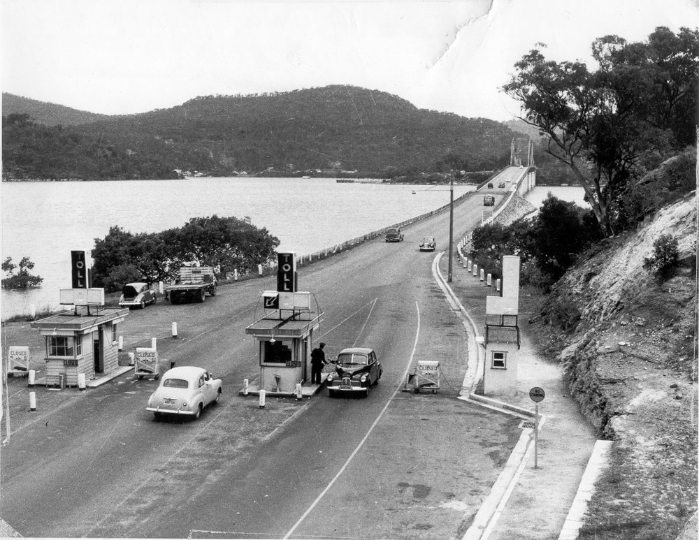 Toll barriers at Mooney Mooney Point, Hawkesbury River Road Bridge