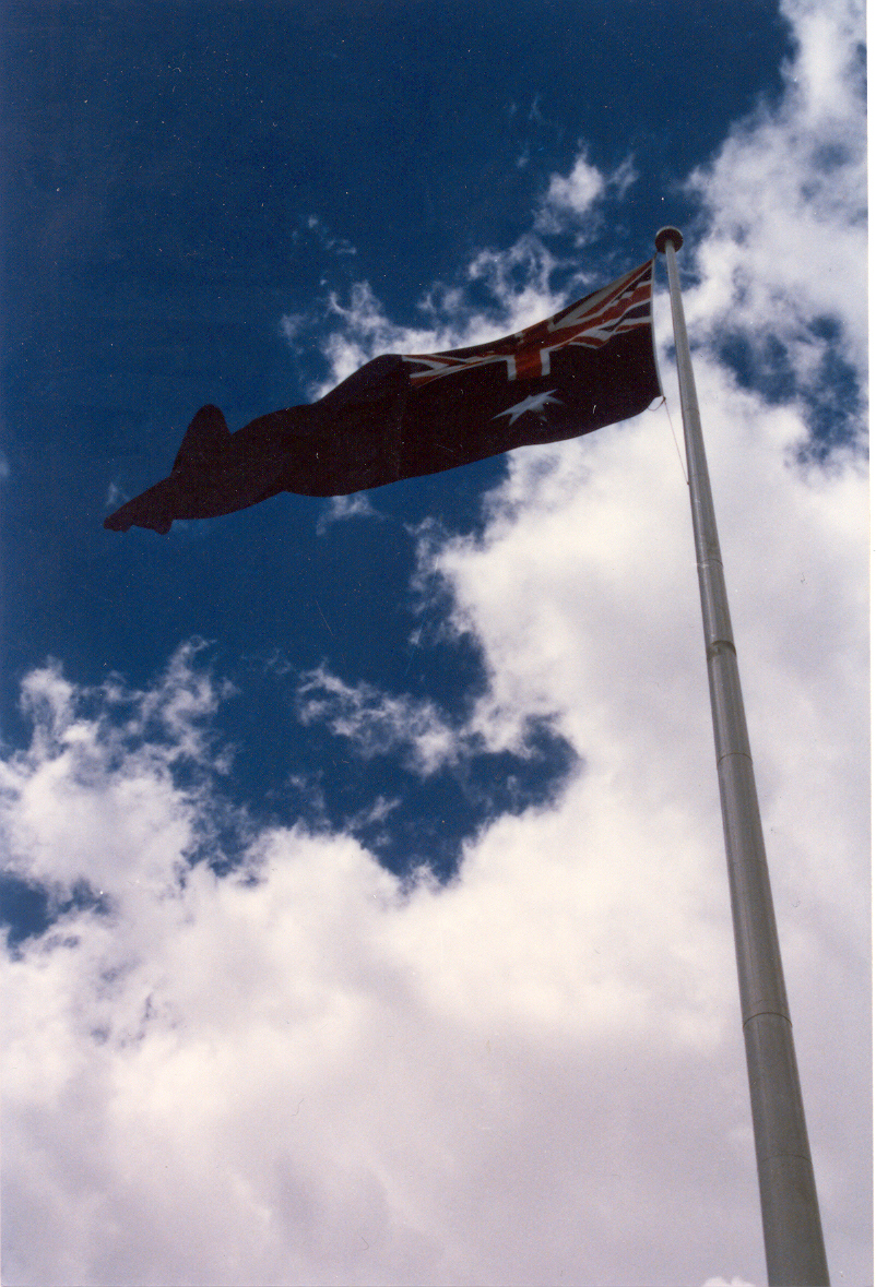 Flag-raising ceremony at Dame Mary Gilmore Park
